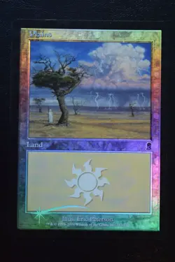Magic The Gathering MTG PLAINS (333) FOIL Odyssey MP Moderately Played - Image 1