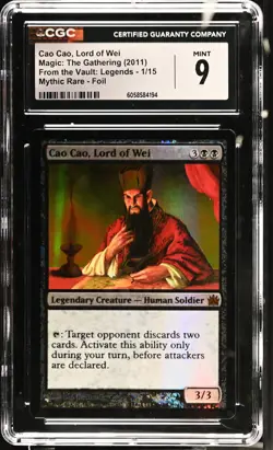 CAO CAO, LORD OF WEI From the Vault: Legends Foil Mythic CGC 9 MTG EDH [NOS] - Image 1