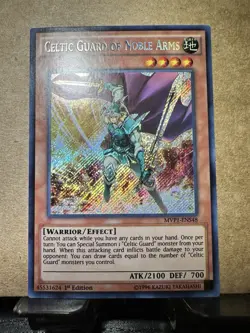 Yugioh Celtic Guard Of Noble Arms Secret Rare MVP1 1st Edition NM - Image 1