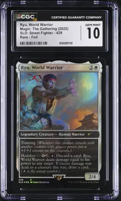 RYU, WORLD WARRIOR Secret Lair Foil Street Fighter CGC 10 MTG [Nostalgium] - Image 1