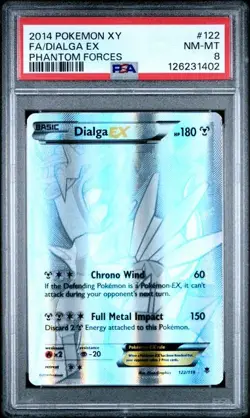 Pokemon Dialga EX XY Phantom Forces Full Art #122 PSA 8 - Image 1