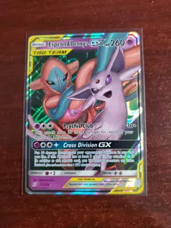 Espeon & Deoxys GX 72/236 Unified Minds Ultra Rare Pokemon TCG - Image 1