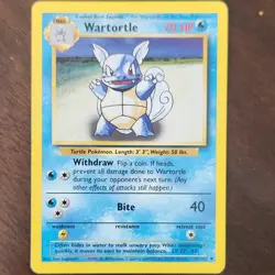 Wartortle #42/102 Pokemon Base Set Evolution Box Error Lightly Played Card - Image 1