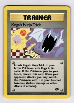 Koga's Ninja Trick 115/132 Gym Challenge Pokemon Sumiyoshi Kizuki WOTC LP- MP - Image 1