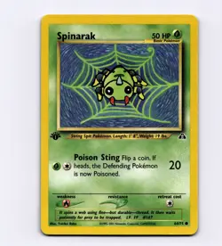 Spinarak 64/75 1st Edition Neo Discovery Common VTG Pokemon Yukiko Baba - Image 1