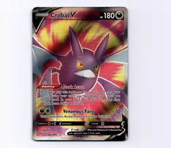 Crobat V 182/189 SWSH03: Darkness Ablaze Ultra Rare Full Art 2020 Pokemon LP - Image 1