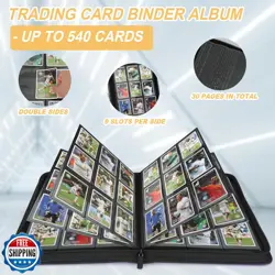Trading Card Binder 9 Pocket, GERMUN PU Cover Card Binder for 540 Cards, Prem - Image 3