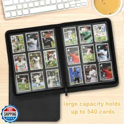Trading Card Binder 9 Pocket, GERMUN PU Cover Card Binder for 540 Cards, Prem - Image 5