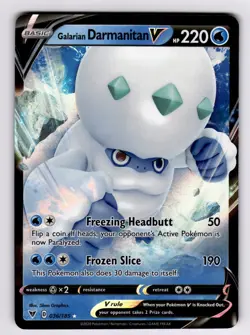 Galarian Darmanitan V 036/185 SWSH04: Vivid Voltage 2020 Pokemon LP-NM - Image 1