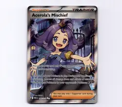 Acerola's Mischief 165/132 Full Art ME01: Mega Evolution 2025 Pokemon NM - Image 1