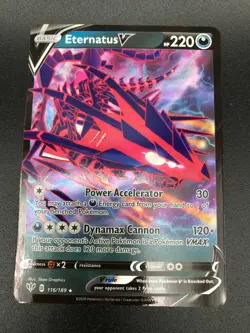 Eternatus V 116/189 ULTRA RARE Pokemon SWSH Darkness Ablaze Holo NM 2020 - Image 1