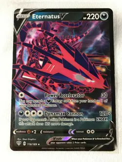 Eternatus V 116/189 ULTRA RARE Pokemon SWSH Darkness Ablaze Holo NM 2020 - Image 3