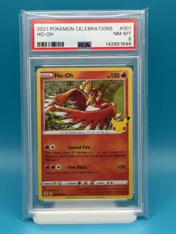 PSA 8 - 2021 POKEMON CELEBRATIONS HO-OH - Image 1