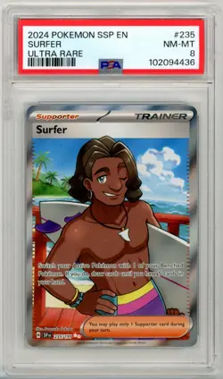 2024 Pokemon Surfer ULTRA RARE SSP NM MT PSA 8 - Image 1