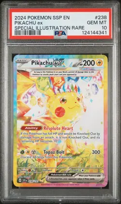 Pikachu Ex Special Illustration Rare Pokemon Ssp En-Surging Sparks 238 NM PSA 10 - Image 1