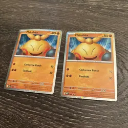 Pokemon 2x Makuhita 068 MEP Perfect Order Cosmos Holofoil Promo Blac star - Image 1