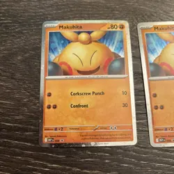 Pokemon 2x Makuhita 068 MEP Perfect Order Cosmos Holofoil Promo Blac star - Image 2