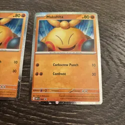 Pokemon 2x Makuhita 068 MEP Perfect Order Cosmos Holofoil Promo Blac star - Image 3