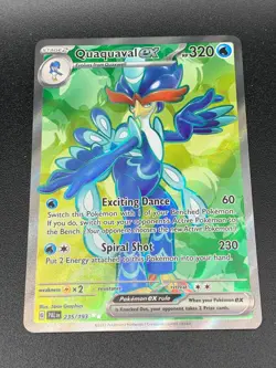 Quaquaval ex - 235/193 - Full Art Secret Rare SV Paldea Evolved Pokemon NM t7 - Image 1