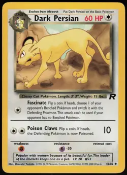Dark Persian 42/82 Uncommon Team Rocket Pokemon - Image 1