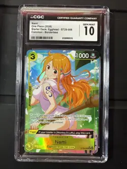 Gem Mint Nami ST29-008 Alt Art Promo One Piece Egghead English CGC 10 - Image 1