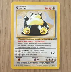 Pokemon Snorlax 90 HP Rare Jungle 27/64 Basic Unlimited Portuguese Card 1999 - Image 1