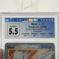 Mew World Championship Decks Empotech 2008 CGC 5.5 EX+ Pokemon TCG Card - Image 3