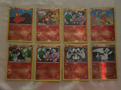 Pokemon XY Holo Fire Lot 8 Cards Slugma Charmander Tepig Magmar Litleo - Image 1