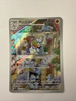 Machoke 177/165 Illustration Rare 2023 Pokemon 151 MEW EN Full Art Card NM+ - Image 1