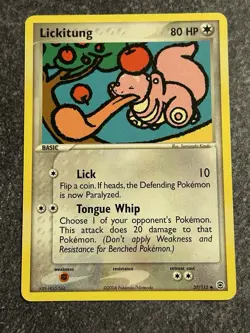 Pokemon Lickitung Card 37/112 Vintage 2004 Pokemon TCG - Image 1