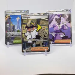 Pokemon Perfect Order TRAINER FULL ART Tarragon/Jacinthe/Lumiose City 3 Card lot - Image 1