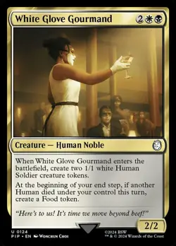 1 x White Glove Gourmand - Foil - Universes Beyond: Fallout - NM-Mint - MTG - Image 1