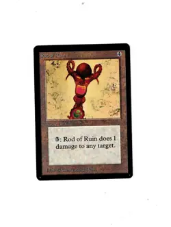 Magic the Gathering ROD OF RUIN Beta MTG - Image 1