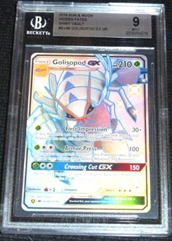 2019 POKEMON HIDDEN FATES GOLISOPOD GX SV48/SV94 SHINY VAULT BGS 9 (PSA EQUAL) - Image 1
