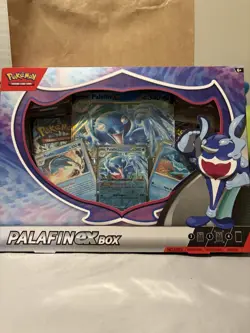 NEW FACTORY SEALED POKEMON TCG SCARLET & VIOLET PALAFIN EX BOX - Image 1