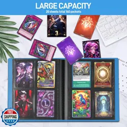 Card Binder, Upgraded 4 Pockets Trading Card Binder for Cards, Mini Collectio - Image 5