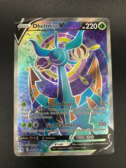 Dhelmise V FULL ART ULTRA RARE 187/202 Sword and Shield Base Set Pokemon NM HOLO - Image 1