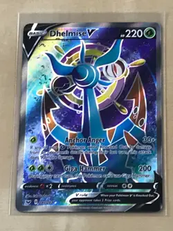 Dhelmise V FULL ART ULTRA RARE 187/202 Sword and Shield Base Set Pokemon NM HOLO - Image 3