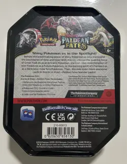Pokemon Scarlet & Violet Paldean Fates Charizard EX Tin- New/ Sealed - Image 2