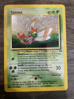 Pokemon Yanma Neo Discovery 17/75 Holo Rare Unlimited 60HP Basic 2001 English - Image 1