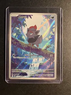 Pokemon Zorua 142/086 Sv: White Flare Illustration Rare Holo Basic 70 HP 2025 - Image 1