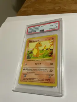 1999 POKEMON BASE SET SHADOWLESS #46 CHARMANDER PSA 8 - Image 3