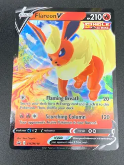Flareon V SWSH149 Ultra Rare SWSH Black Star Promos Pokemon NM Evolving Skies - Image 1
