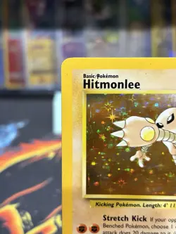 Hitmonlee 7/62 Fossil Holo RARE WOTC Vintage Pokemon Card 1999 MP - Image 2