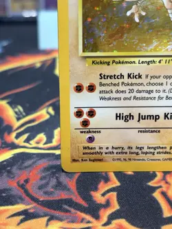 Hitmonlee 7/62 Fossil Holo RARE WOTC Vintage Pokemon Card 1999 MP - Image 5