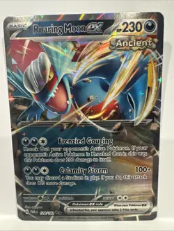 Roaring Moon ex Pokemon Card 230 HP Ancient Holo Rare SVI 125/108 - Image 1