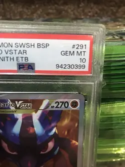 PSA 10 Gem Mint - Lucario Vstar Crown Zenith ETB 291 Pokemon Black Star Promo - Image 3