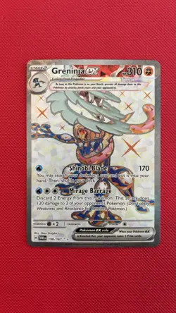 Pokemon Greninja EX TCG Twilight Masquerade Holo Ultra Rare Full Art 198/167 - Image 1