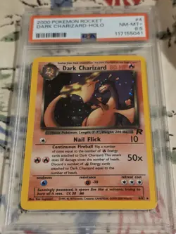 Pokemon TCG Team Rocket Dark Charizard 4/82 Holo Rare PSA 8.5 Vintage English - Image 2
