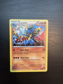 Pokemon - Lucario XY Black Star Promo XY140 2016 Cosmos Holo Rare - Image 1